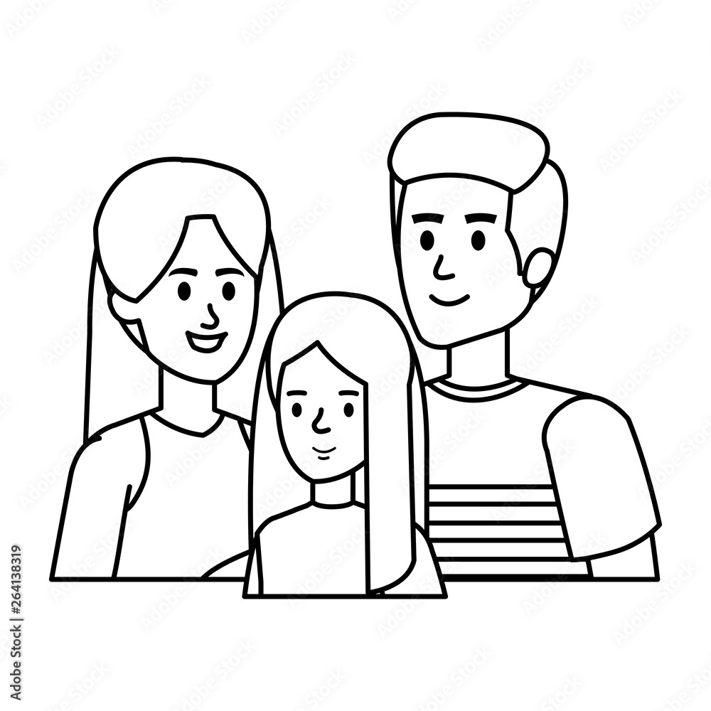 parents couple with daughter characters parents couple with daughter characters