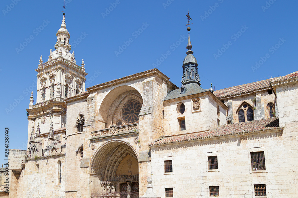 Facade of the Burgo de Osma Cathedral, Soria, Castile and Leon, Spain