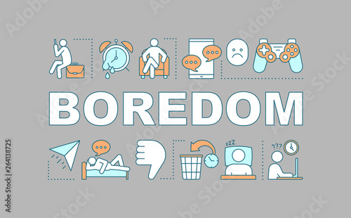 Boredom word concepts banner