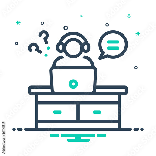 Mix line icon for assisted 