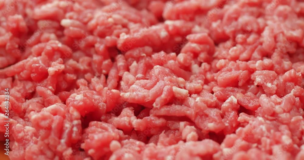 Raw fresh minced beef in rotation Raw fresh minced beef in rotation