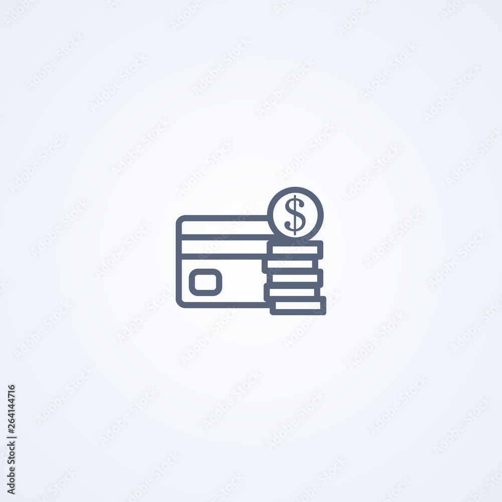 Money, cash, vector best gray line icon Money, cash, vector best gray line icon