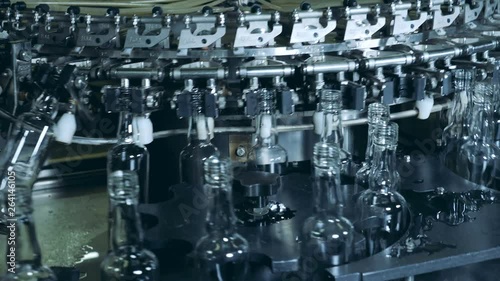 Wallpaper Mural Empty bottles are getting relocated by the machinery complex Torontodigital.ca