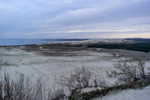 View of Dead Dunes, Curonian Spit and Curonian Lagoon