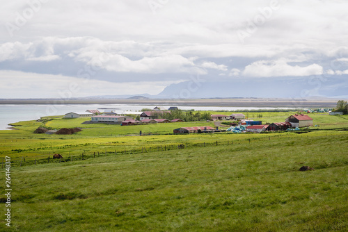Small village Reynivellir in southeastern Iceland