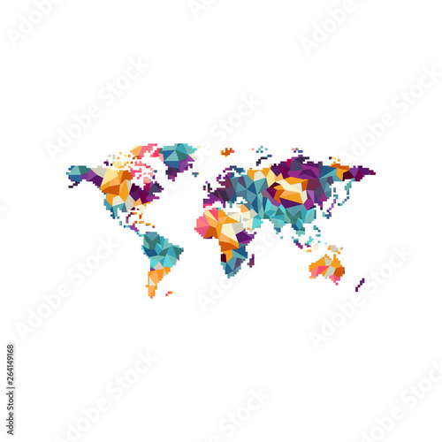 region świata mapa glob wektor