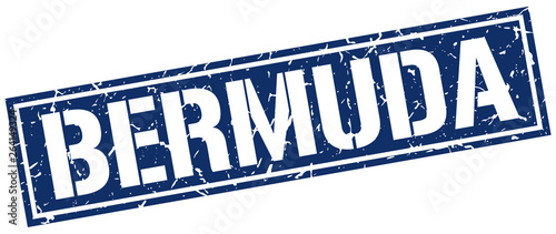 Bermuda blue square stamp