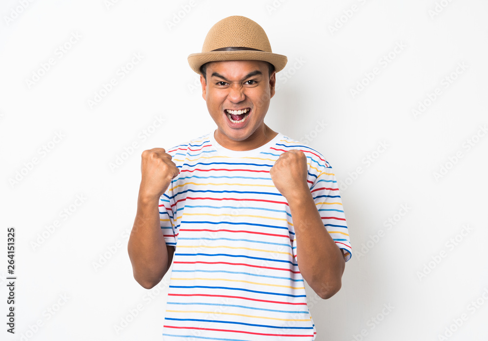 Shocked and surprised asian man on isolate. Shocked and surprised asian man on isolate.