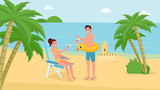 Summer holiday vacation vector illustration