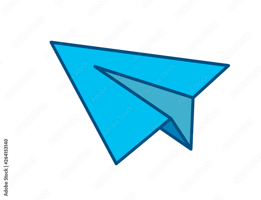Fototapeta premium Paper plane. Vector illustration of a flat design. EPS 10.