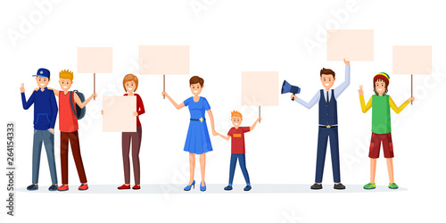 Human rights protection flat vector illustration