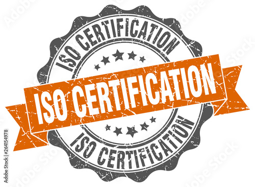 iso certification stamp. sign. seal