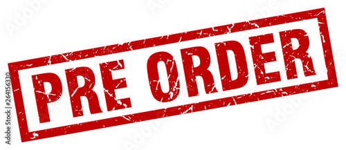 square grunge red pre order stamp