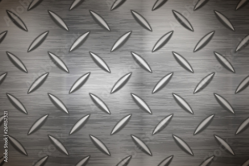 Industrial metal plate with diamond non slip surface, wide background