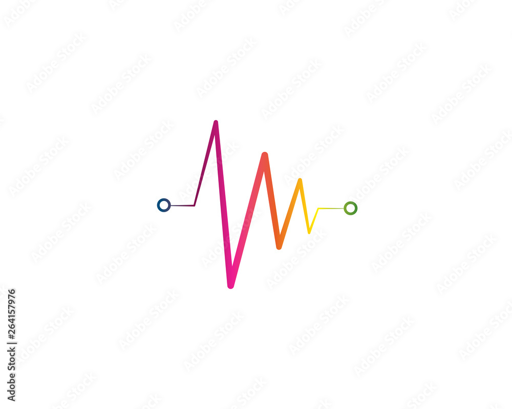 Sound waves vector illustration design 