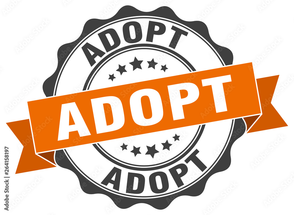 Obraz premium adopt stamp. sign. seal