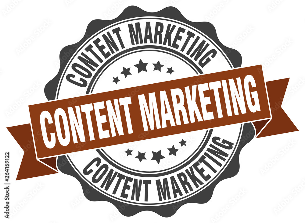 content marketing stamp. sign. seal