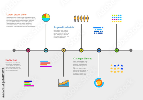 Vector Infographic Modern Timeline