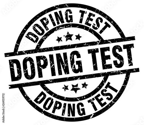 doping test round grunge black stamp