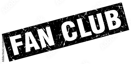 square grunge black fan club stamp