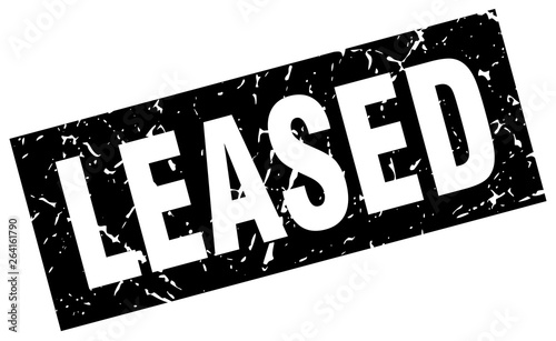square grunge black leased stamp