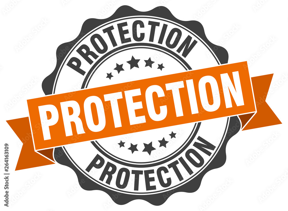 Fototapeta premium protection stamp. sign. seal