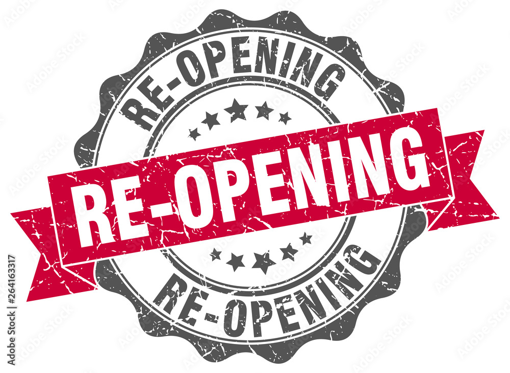 Fototapeta premium re-opening stamp. sign. seal