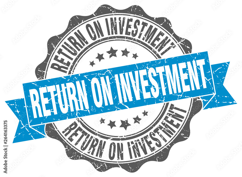 Fototapeta premium return on investment stamp. sign. seal