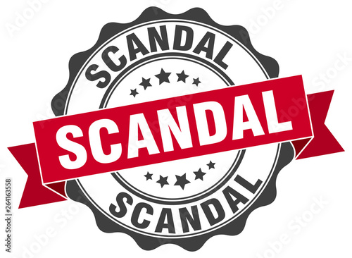 scandal stamp. sign. seal