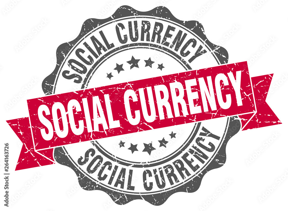 Obraz premium social currency stamp. sign. seal
