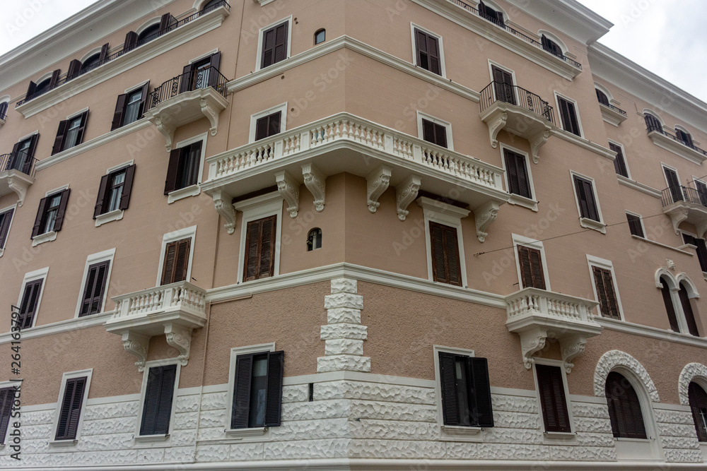 Italy, Bari, view of a modern building in the city center.