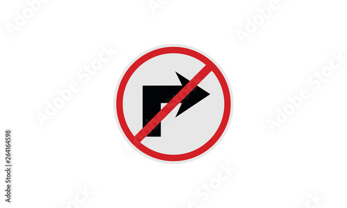 Dont turn right symbol