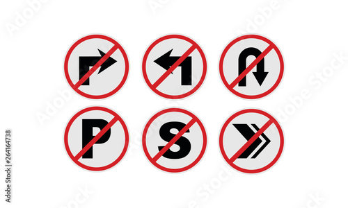 Free Download Road attention symbol set template - GFXLoad