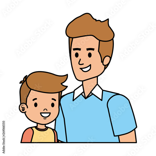 young father with son characters