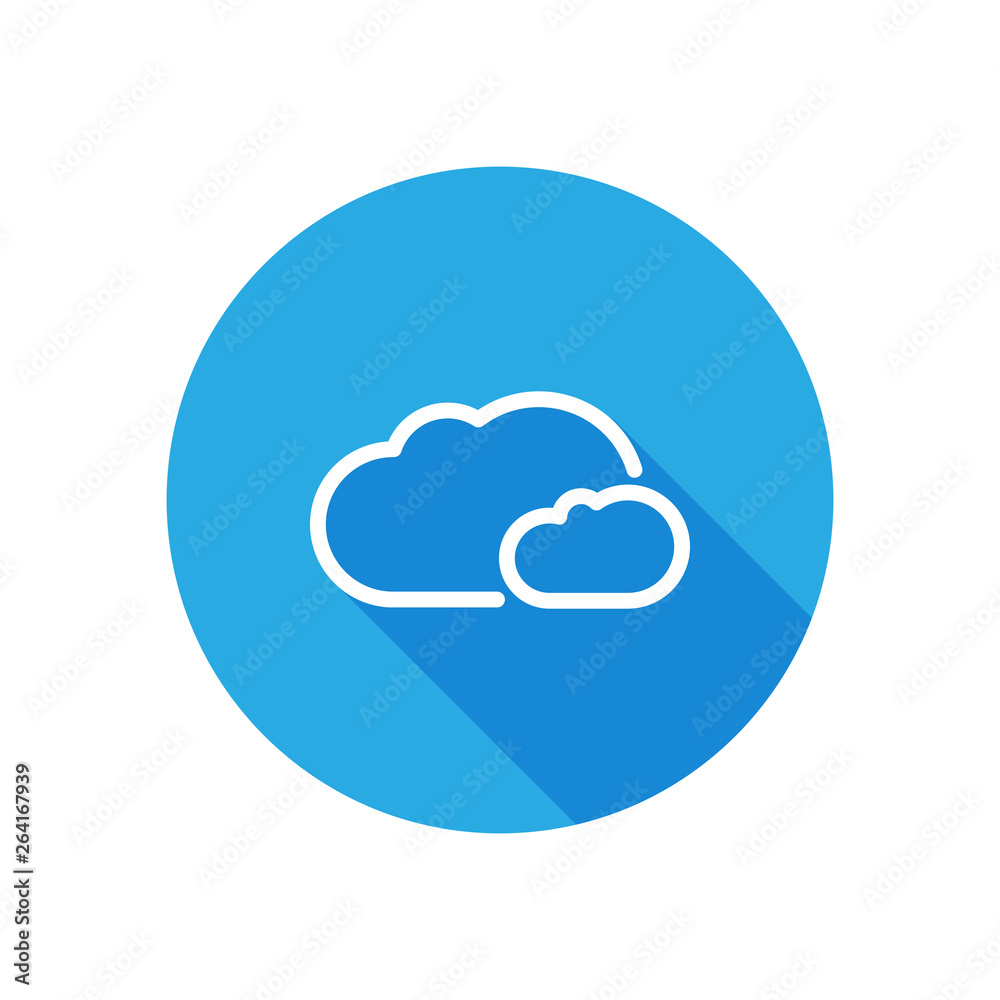 Weather icon with long shadow Weather icon with long shadow