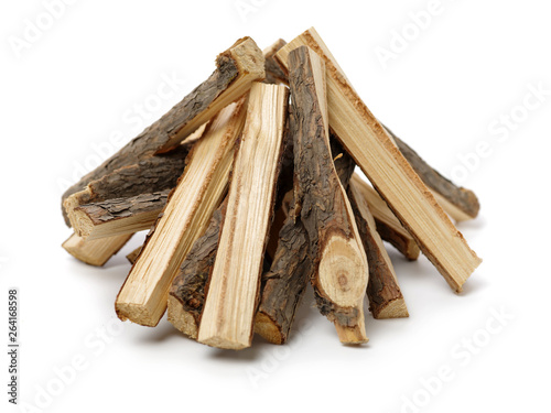 Wallpaper Mural Pile of firewood isolated on a white background