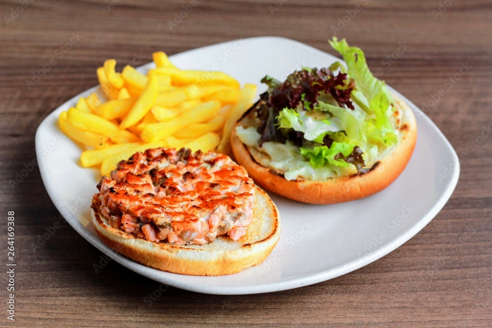 Hamburguesa de pollo Hamburguesa de pollo