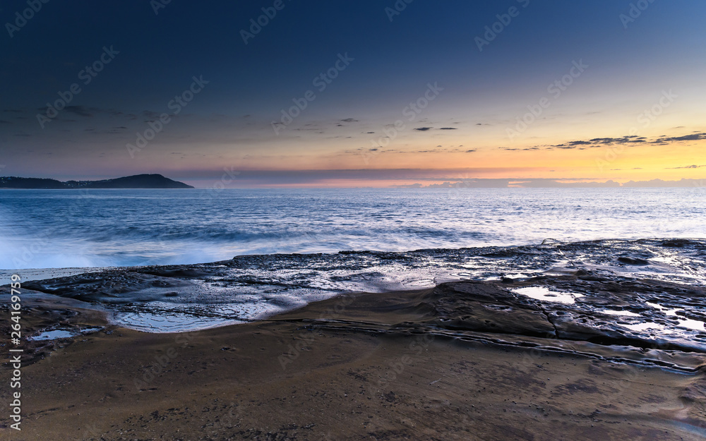 Rock Platform Dawn Seascape