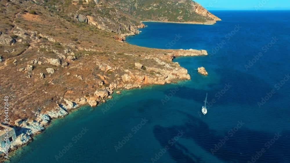 Aerial shots of a seaside in Greece. Aerial shots of a seaside in Greece.