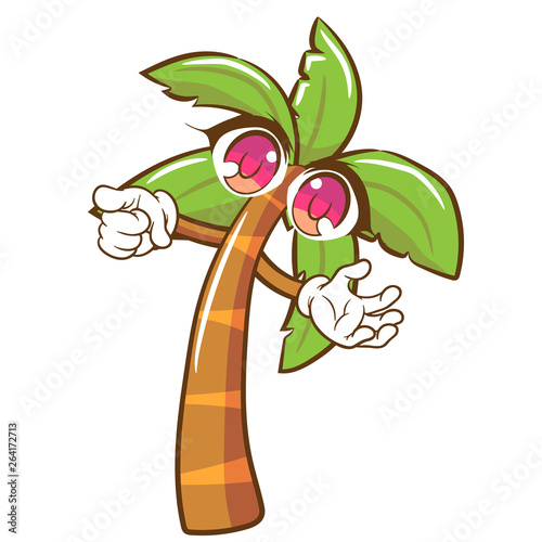 Palm tree clipart cartoon