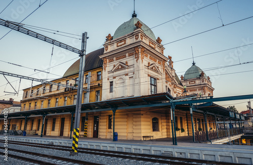 Main Railway Station building in Pilsen city, Czech Republic