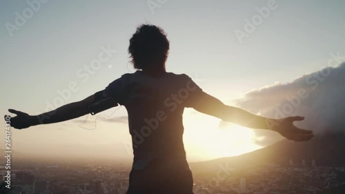 Young athlete man relaxing in morning