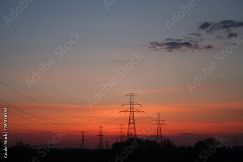 Obraz na płótnie Energia Zachód Słońca w salonie