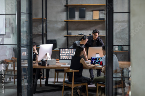Photographers working in studio
