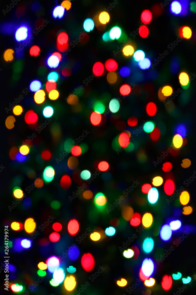 Holiday unfocused color lights