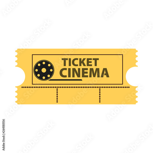 Ticket cinema vector illustration. Movie, film, pass. Tickets concept. Vector illustration can be used for topics like entertainment, leisure, business