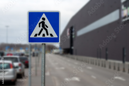 pedestrian crossing road sign
