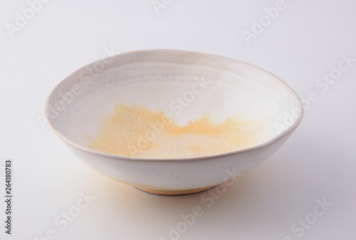 Expensive tableware ceramic ware white background