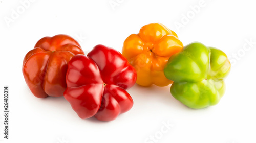 Sweet bell pepper isolated on white background