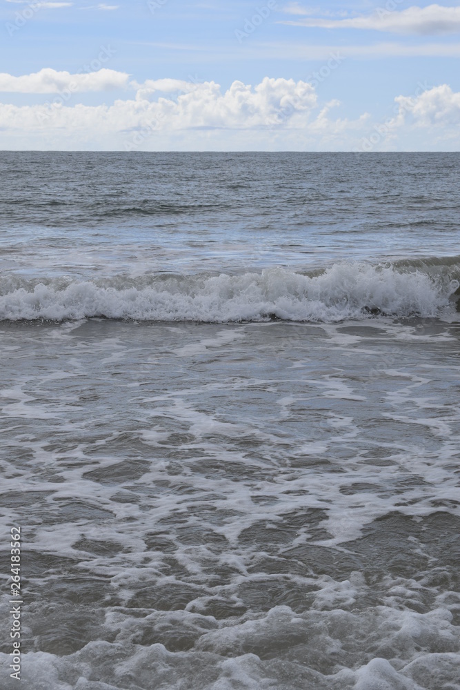 Espuma de onda do mar na praia